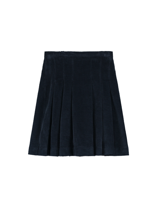 Corduroy Pleated Midi Skirt