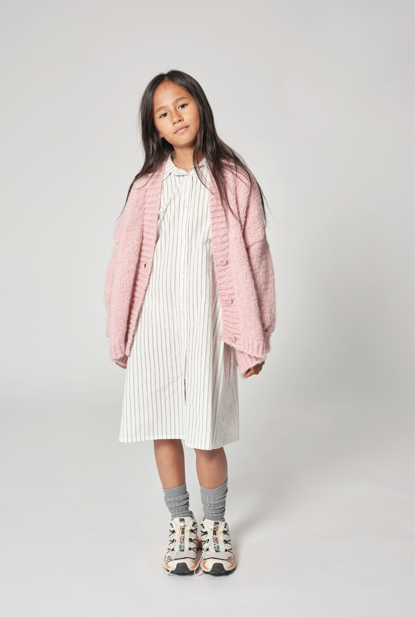 Midi Seersucker Shirt Dress / Pre-order