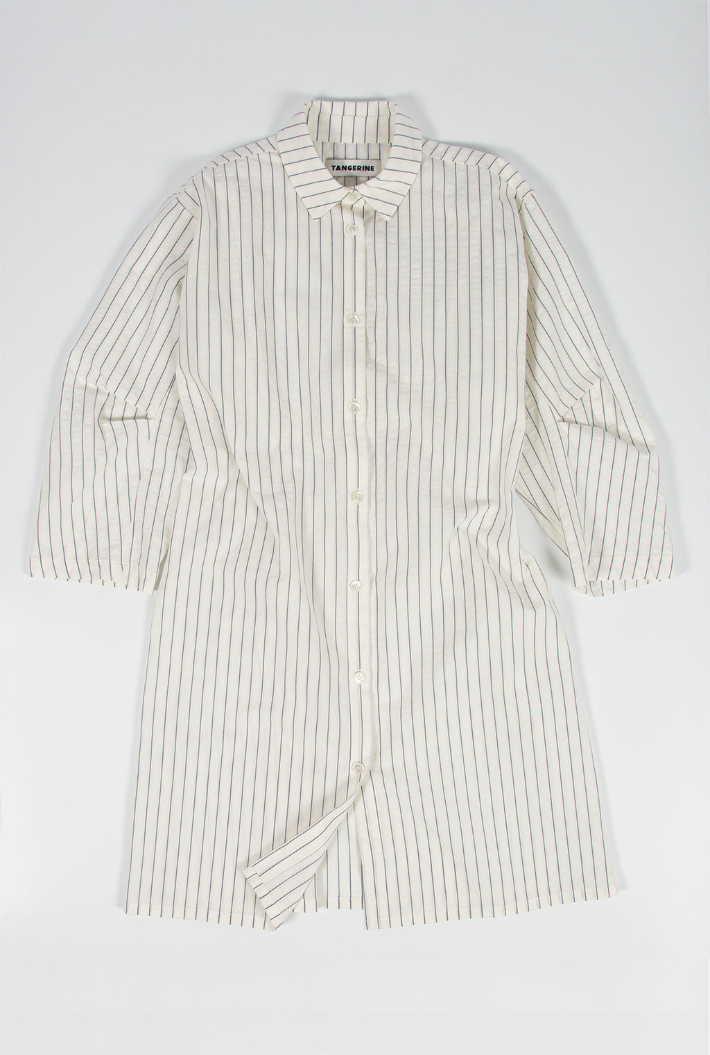 Midi Seersucker Shirt Dress / Pre-order