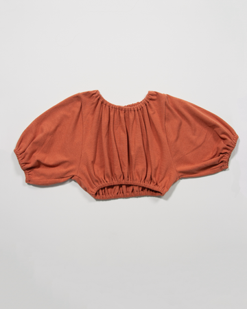 Volumed Linen Blend Top