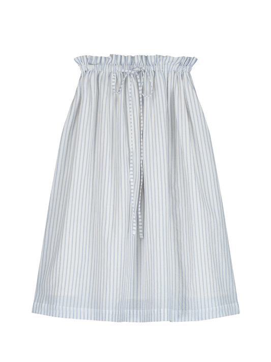 Falda midi de seersucker