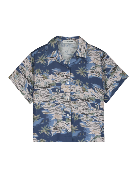 Camisa de bolos estampada