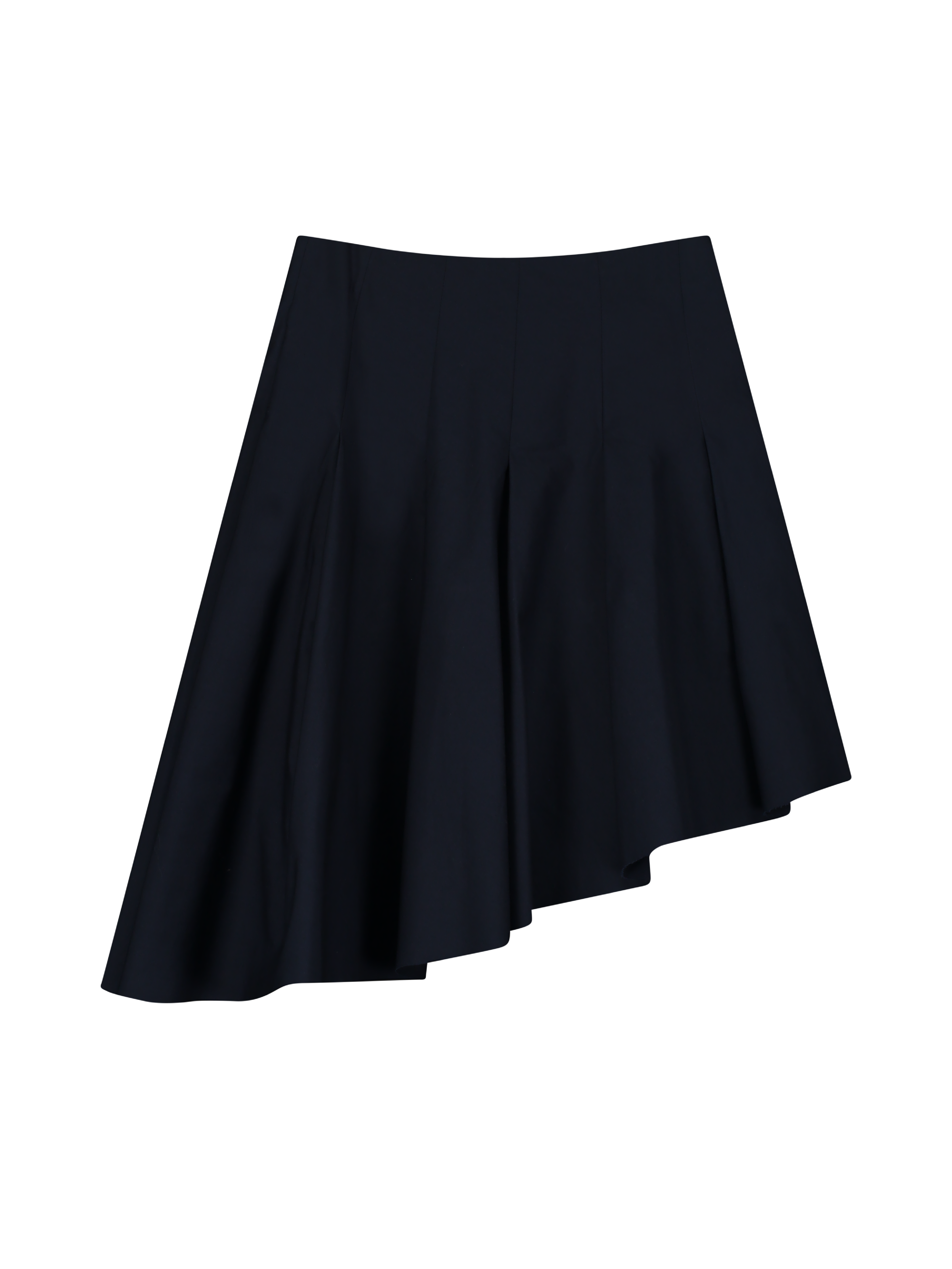 ASYMMETRICAL PLEATED SKIRT – Tangerine