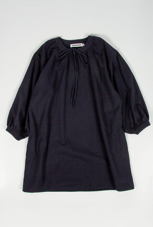Vestido de sarga con mangas voluminosas