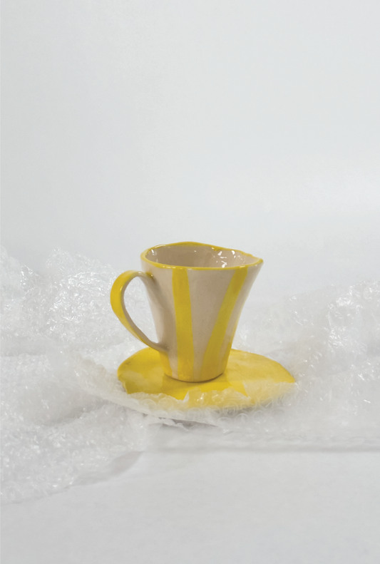 Two - tone mug with dish