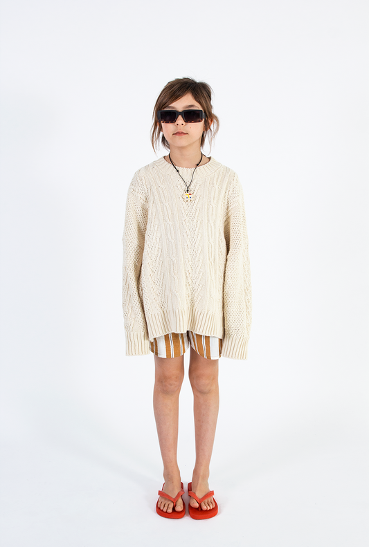 Cotton Cable Sweater on Pre-order