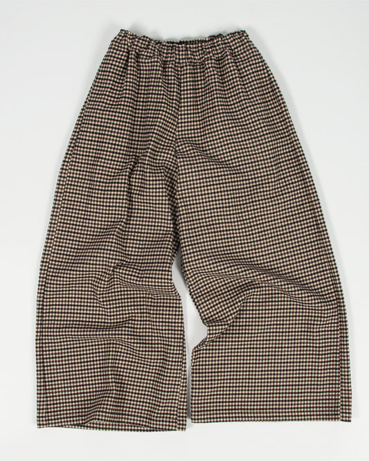 Wide Checked Trousers