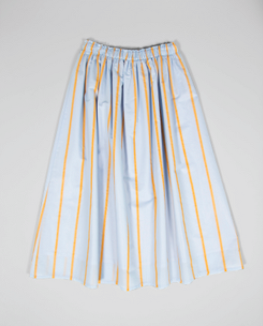 Falda midi de rayas