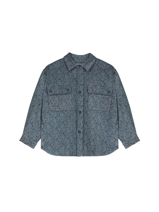 Oversized Printed Corduroy Overshirt