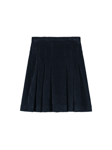 Falda midi plisada de pana