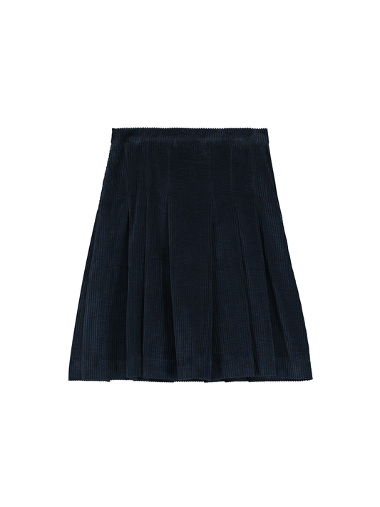 Corduroy Pleated Midi Skirt