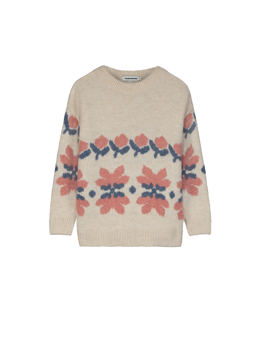 Jumper With Flower Motif