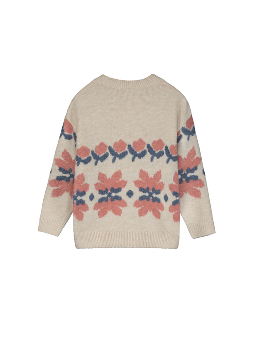 Jumper With Flower Motif
