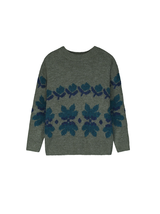 Jumper With Flower Motif
