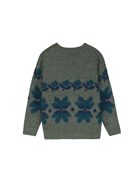 Jumper With Flower Motif