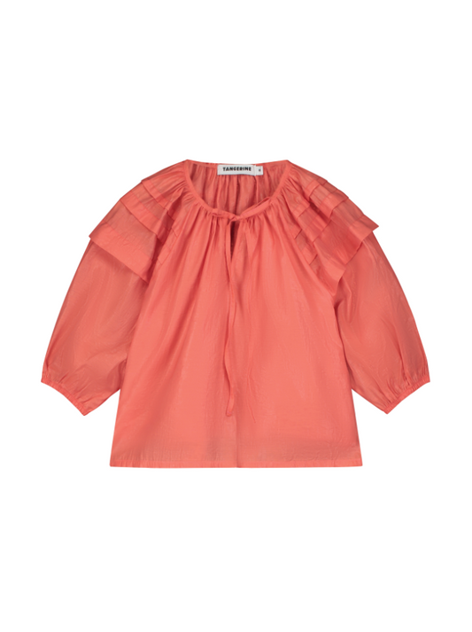 Pleated Voile Blouse