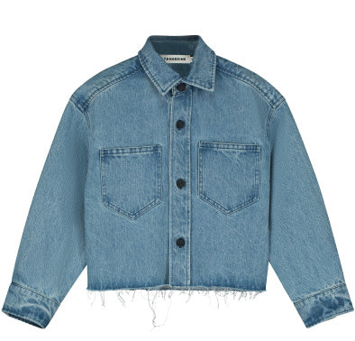 Cropped Denim Shirt
