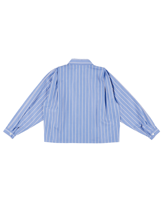 Striped Seersucker Long-Sleeve Shirt