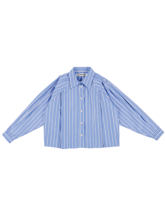 Striped Seersucker Long-Sleeve Shirt