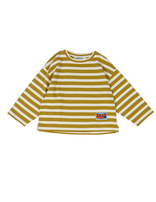 Yellow Cream Striped Long Sleeve T-Shirt
