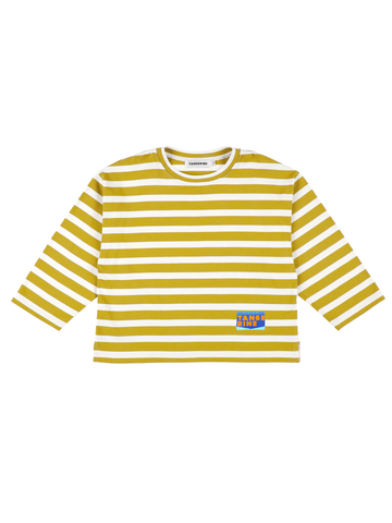 Yellow Cream Striped Long Sleeve T-Shirt