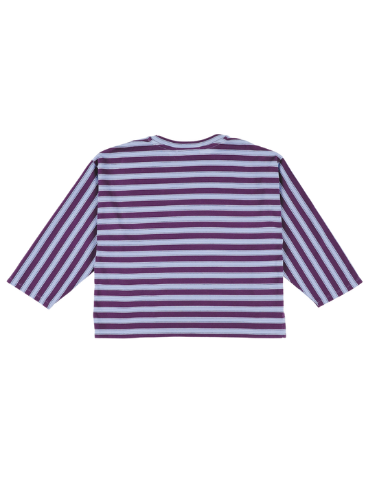 Purple Indigo Striped long Sleeve T-Shirt