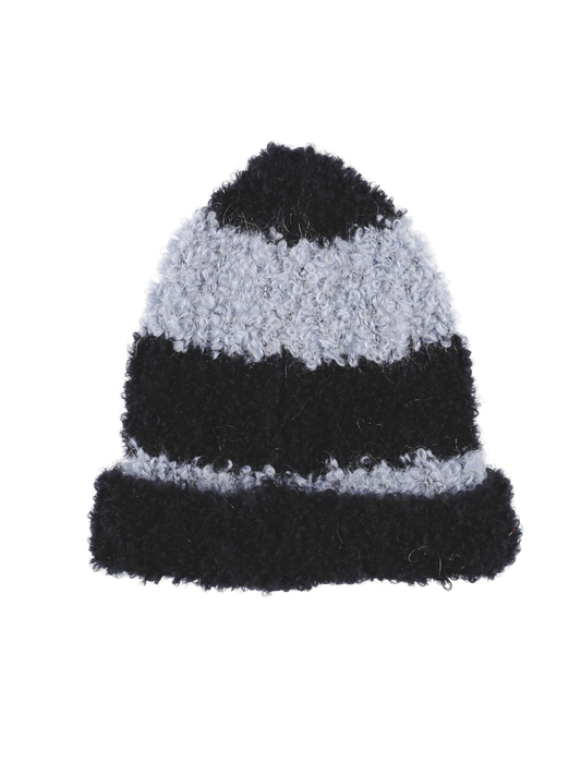 Mohair Striped Beanie