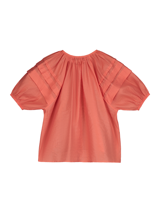 Pleated Voile Blouse