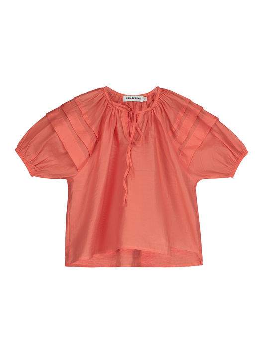 Pleated Voile Blouse