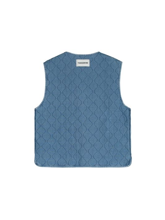 Denim Quilted Vest