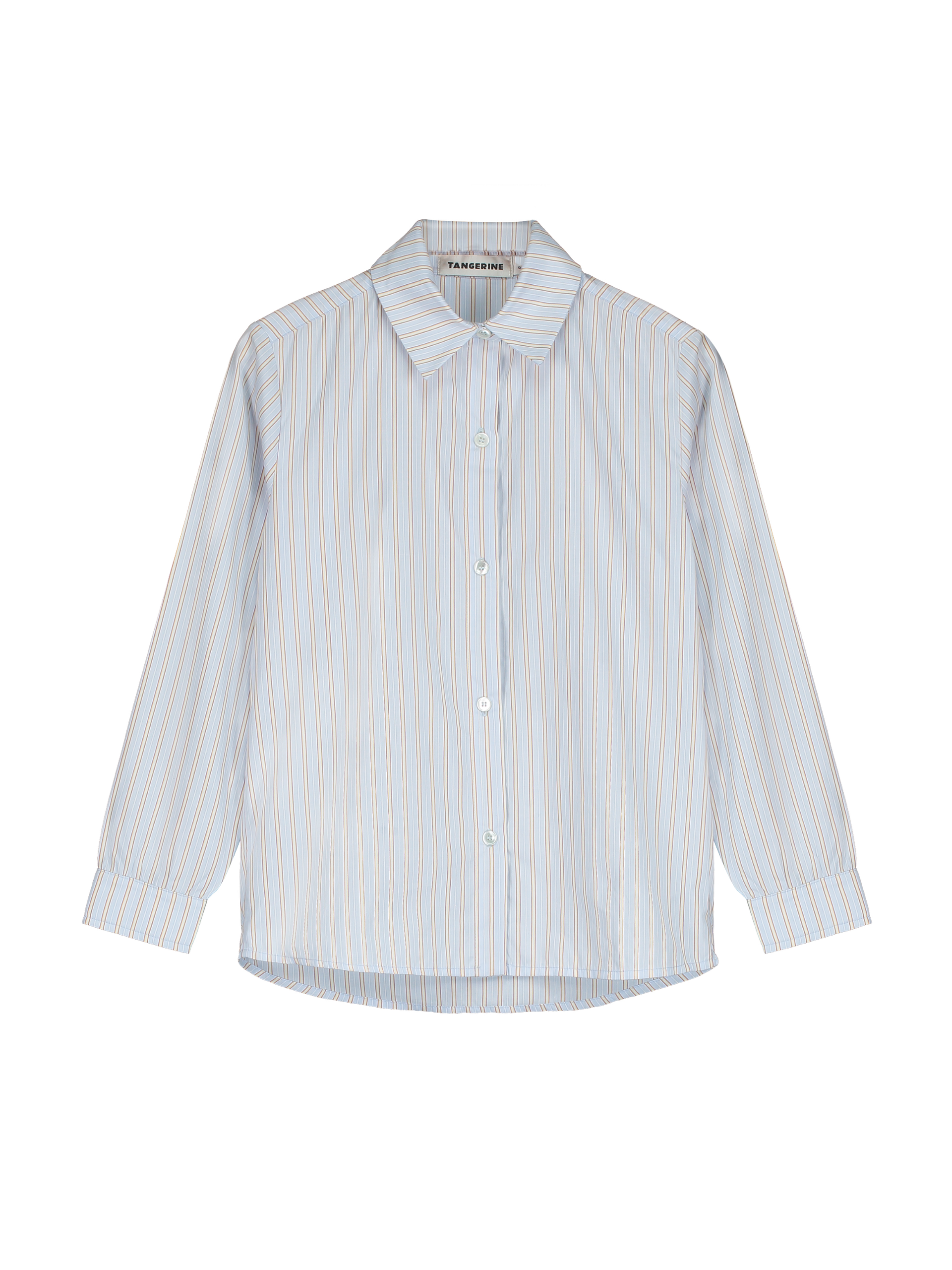 【MODERNIF】Loe Overfit Stripe Shirt Oversized Striped Shirt – Tangerine