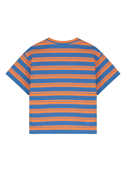 Blue Orange Striped T-Shirt