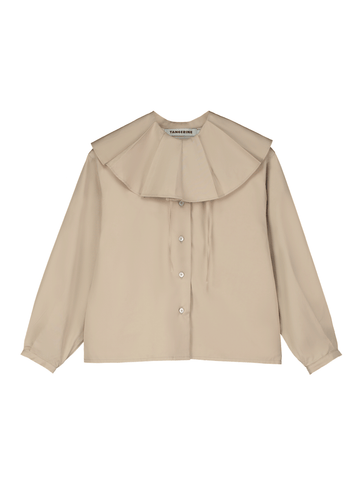 Ruffled Collar Serge Blouse