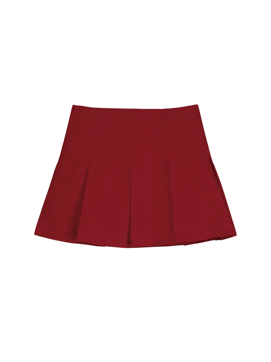 Corduroy Pleated Mini Skirt