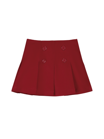 Corduroy Pleated Mini Skirt