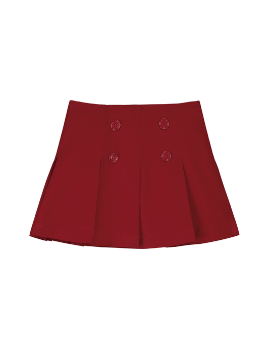 Corduroy Pleated Mini Skirt