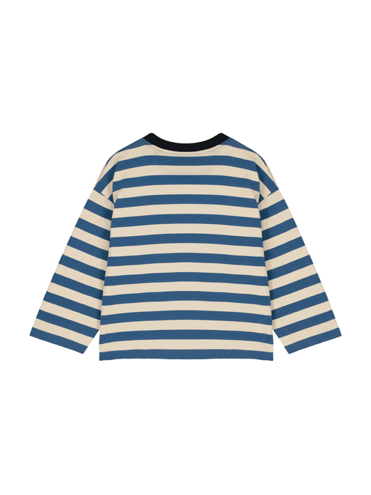 Regata Cream/Light Blue Striped Long-Sleeve T-Shirt