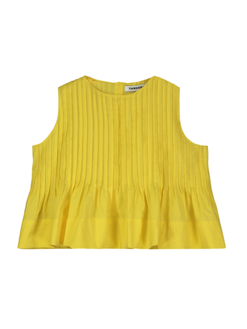 PLEATED PEPLUM BLOUSE