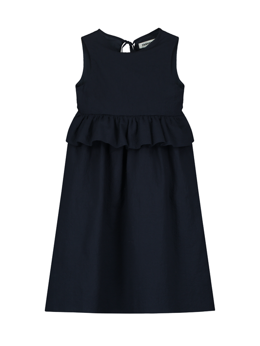 SEERSUCKER PEPLUM DRESS