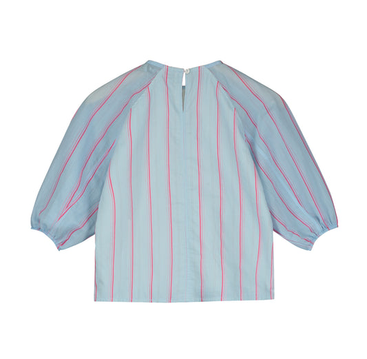 Striped Puff Sleeve Blouse