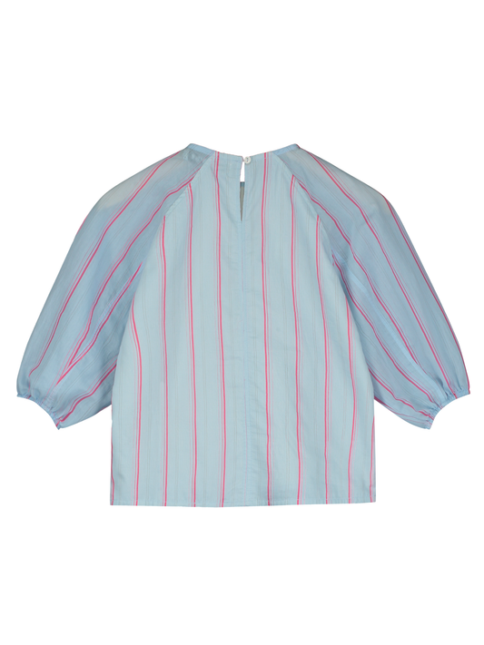 STRIPED PUFF SLEEVE BLOUSE