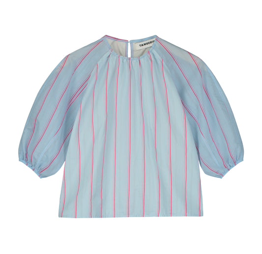 Striped Puff Sleeve Blouse