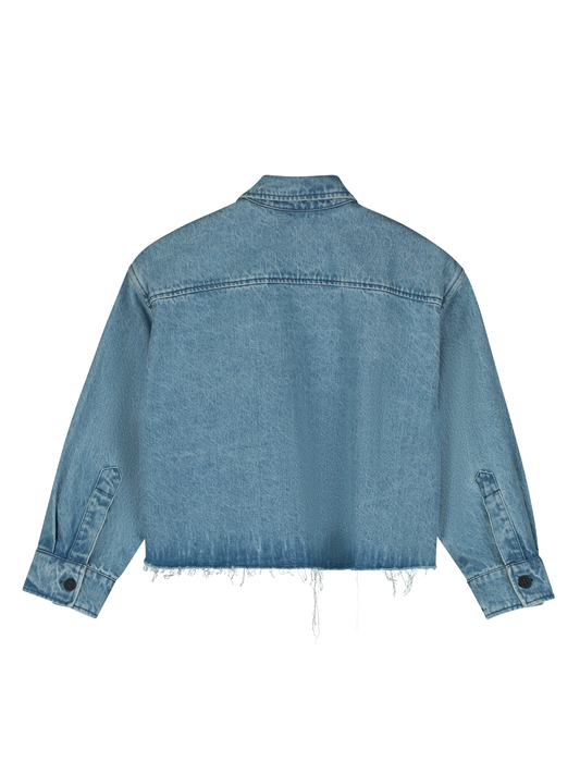 CROPPED DENIM SHIRT