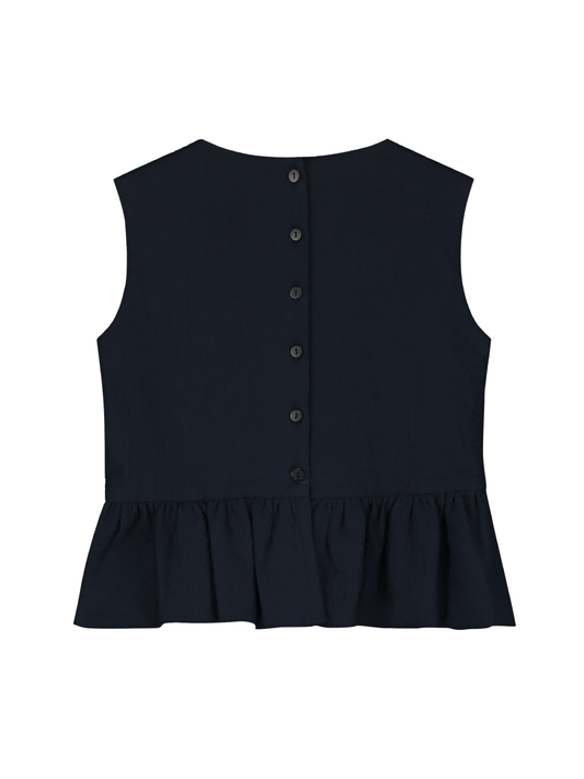 SEERSUCKER PEPLUM BLOUSE