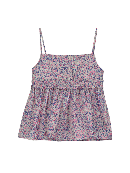 FLOWER MOTIF BANDEAU BLOUSE