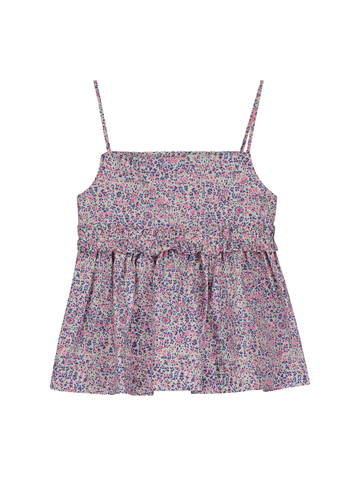 FLOWER MOTIF BANDEAU BLOUSE