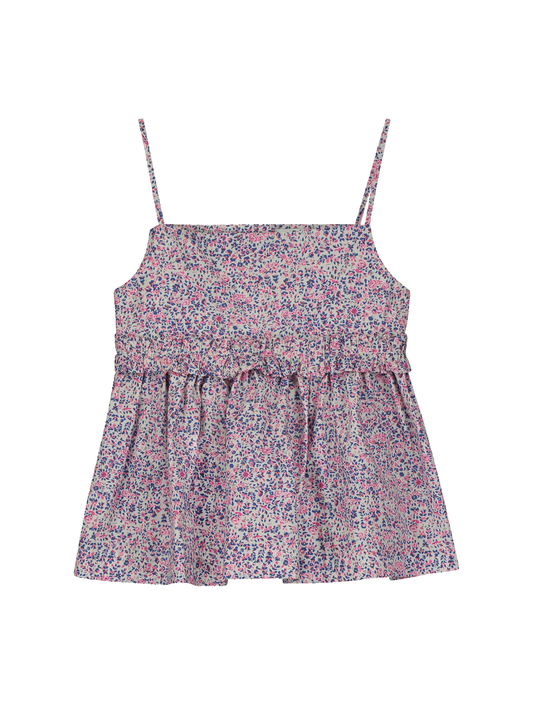 FLOWER MOTIF BANDEAU BLOUSE