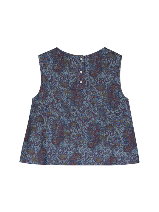 PAISLEY A-LINE COTTON BLOUSE