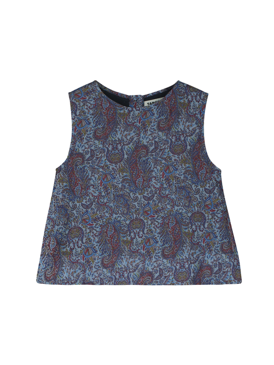 PAISLEY A-LINE COTTON BLOUSE