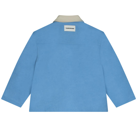 Chaqueta de camionero con cuello en contraste 
